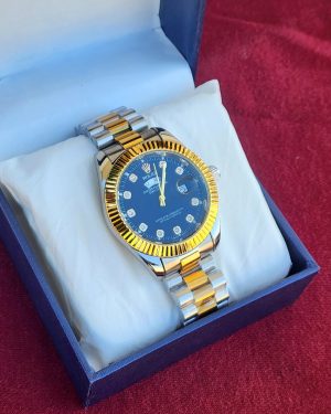 rlx chain date/day watch silver/gold/black