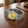 premium men's medium dial analog watch elegant minimalist design
