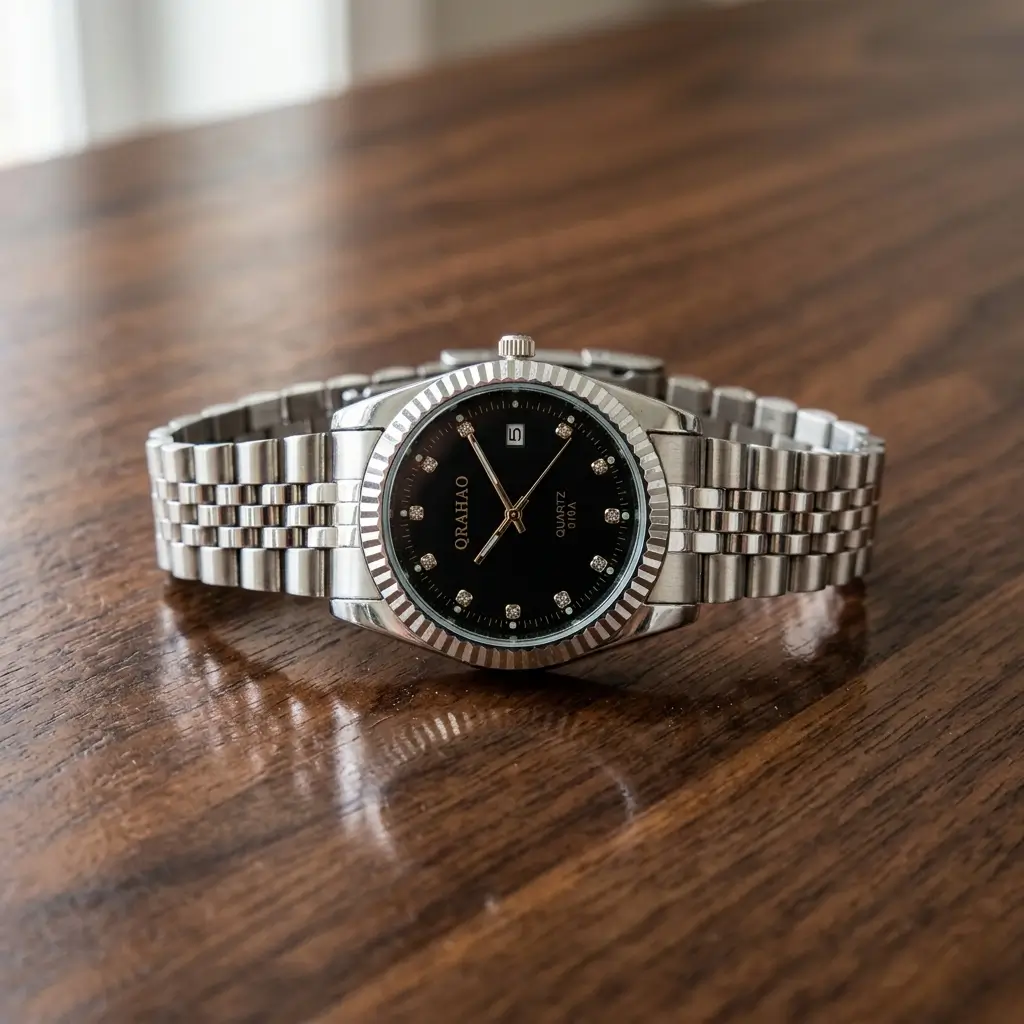 premium men's medium dial analog watch elegant minimalist design