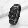 dual tone rectangle watch for men sophisticated classic design formal & casual wear