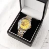 luxury skeleton design watch for men – fashion transparent dial quartz wristwatch with premium leather strap luxury skeleton design watch for men – fashion transparent dial quartz wristwatch with premium leather strap