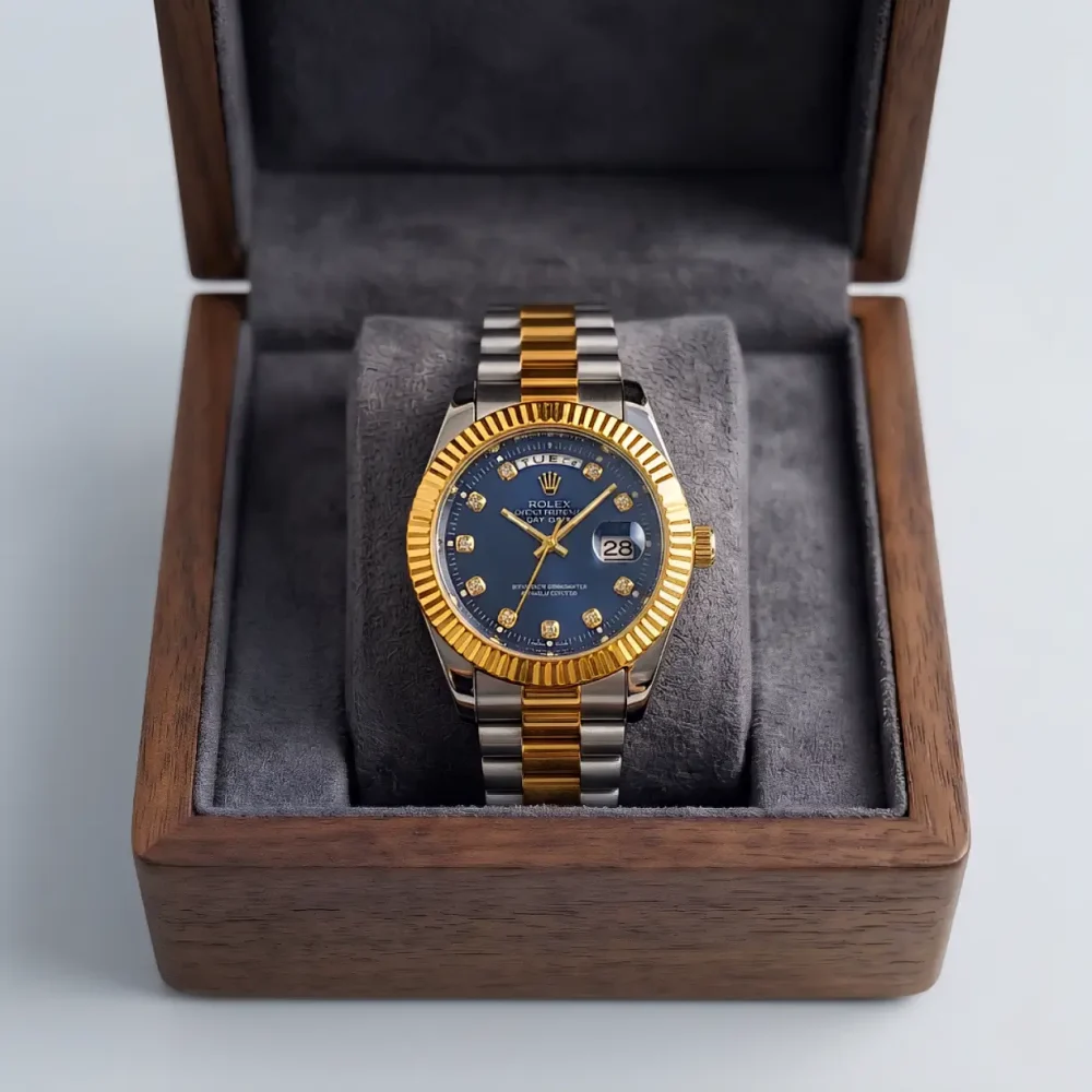 premium men's classic watch with day & date window formal & casual wear