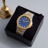 dual tone rectangle watch for men sophisticated classic design formal & casual wear