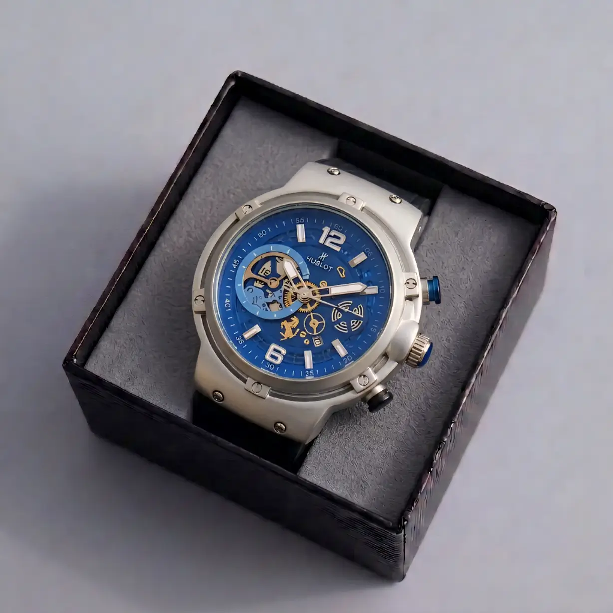 premium chronograph look watch soft silicon strap premium chronograph look watch soft silicon strap